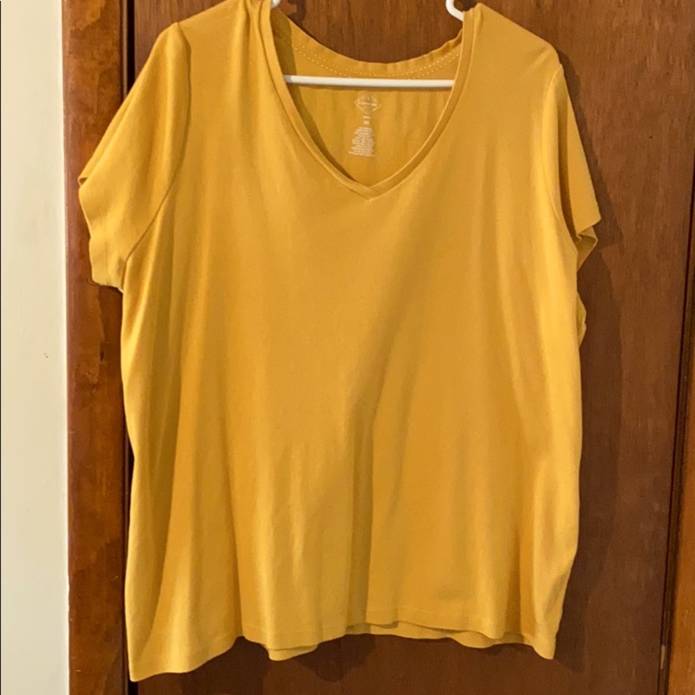 St Johns Bay Yellow Plus Size T-Shirt
